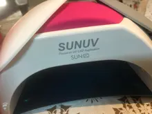 SUNUV SUN2C-Lámpara de uñas de 48W, secador de uñas UV SUN2 para secador de uñas de Gel, Sensor infrarrojo con almohadilla de silicona rosa para uso en salón