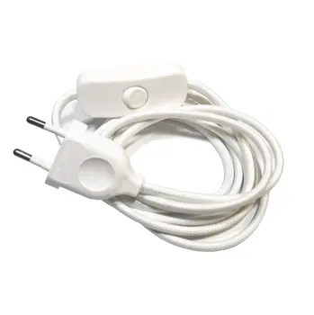 

Connection white textile 170cm with switch and plug