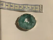 Colgantes de Druzys naturales azules para mujer, Charms, conector de piedra de cuarzo, colgante de lágrima dorada, regalo de joyería, collar de drusa DIY a granel