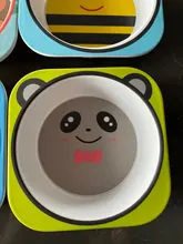 Cuencos de alimentación de bebé a prueba de caídas, cuenco de dibujos creativos de fibra de bambú, cuencos de arroz para niños, cuencos de sopa adicionales para comer al bebé