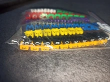 100/150pcs/lot Cable Markers Colourful C-Type Marker Number Tag Label For 2-3mm Wire