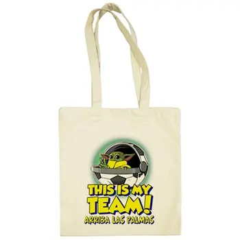 

Cloth bag spoof baby Yoda my soccer team Up Quivers