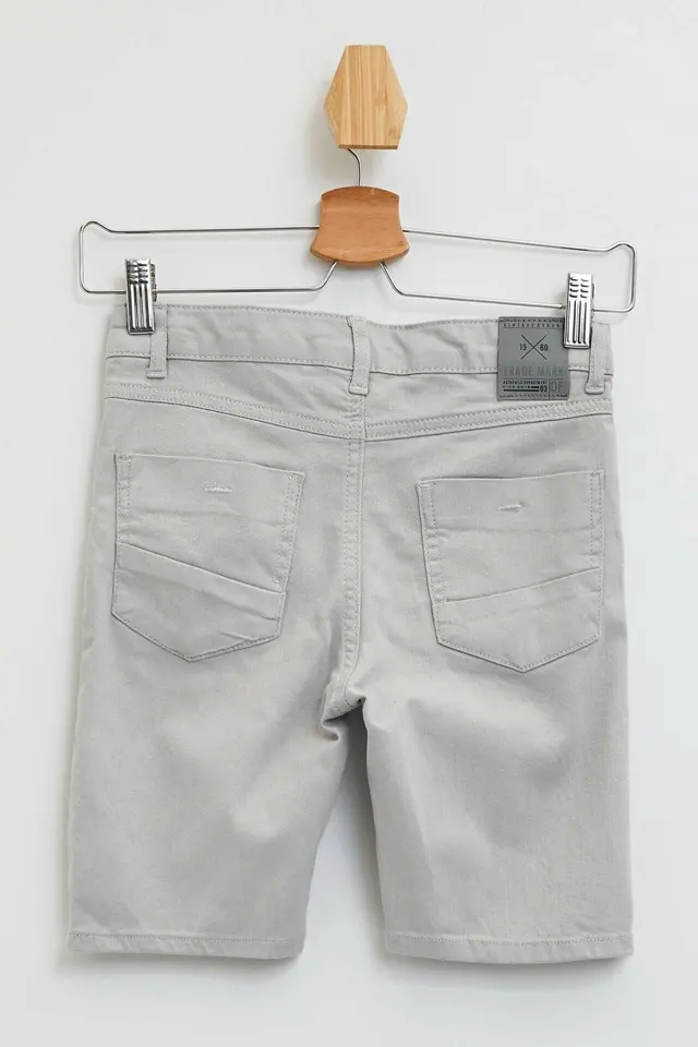 boys grey denim shorts