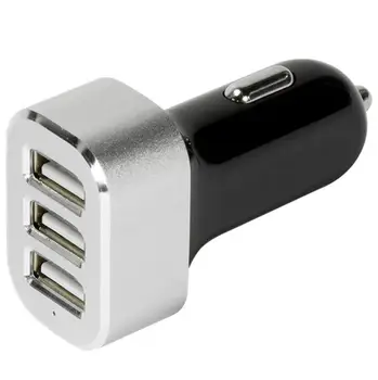 

Universal car charger 3 USB 5100 mAh Black/Silver