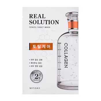 

Fabric mask Missha real solution Tencel essential sheet mask-collagen