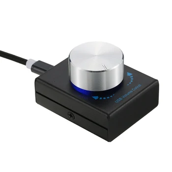 

USB Volume Control Computer Speaker Audio Volume Controller Adjuster One Key Mute Function for Windows XP/7/8/10/Mac/Android