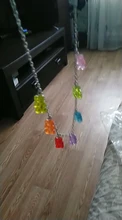 Charm Necklace Jewelry Gifts Handmade Stainless-Steel Candy-Color Girl Cartoon-Bear Cute