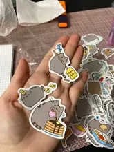 100 unids/pack Kawaii grueso gato diario impermeable decorativo papelería pegatinas artesanales Scrapbooking DIY álbum diario
