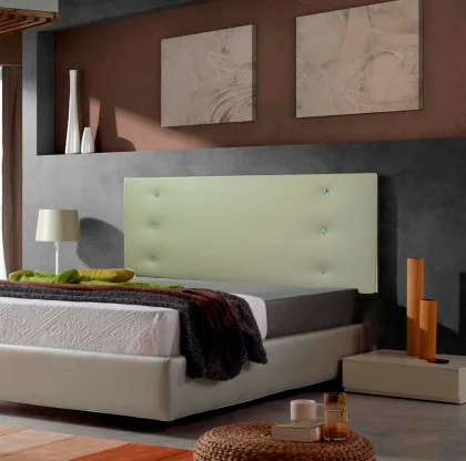 Testiera Imbottita Anti-Sbavature Parénides (Altezza 120 Cm - Boton Swarovski), Trasporto Gratuito