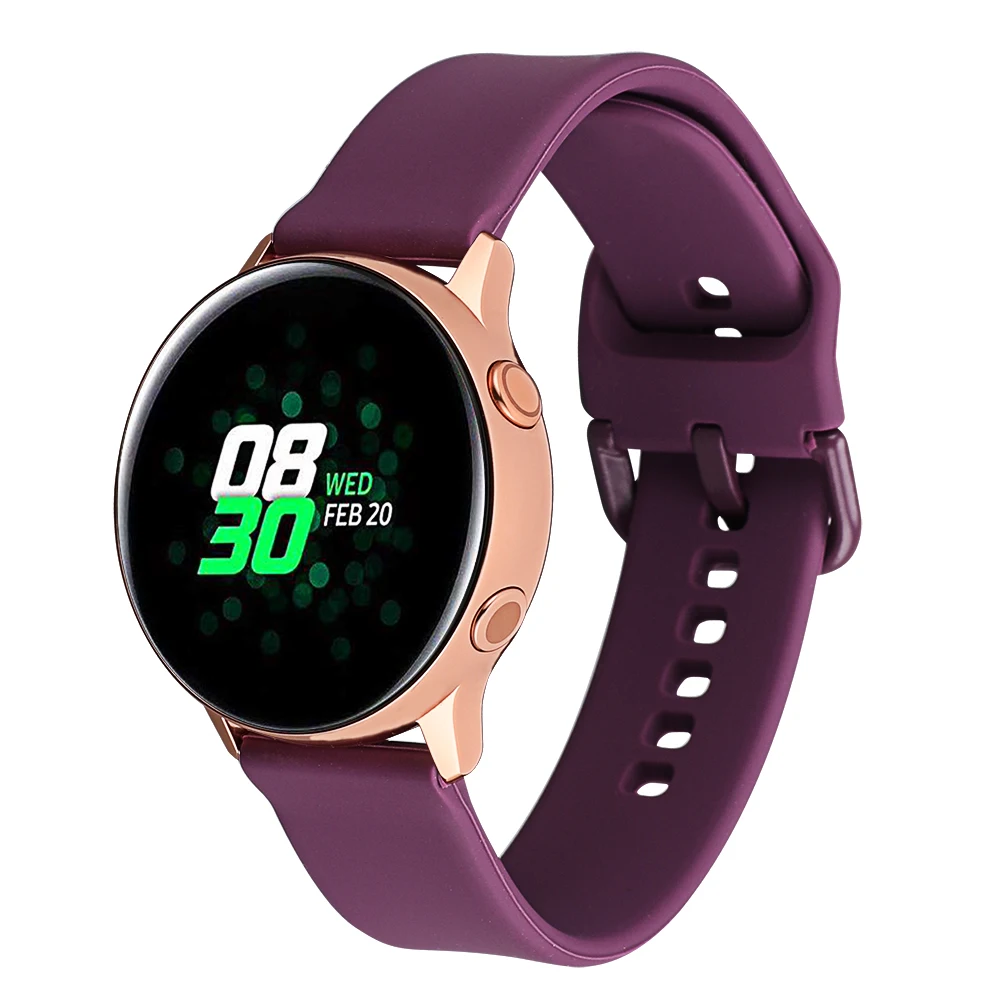 purple Совместимый ремешок samsung Galaxy Watch gear Активный Спортивный мягкий силиконовый ремешок сменные полосы для Garmin VivoActive 3 - Цвет: purple