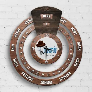 

Personalized Professional Detective Infinite Mayan Calendar Wooden Wall Clock-1