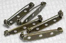 Clip de broche Chapado en 20 piezas, 20, 25 y 32mm, Base de bloqueo de seguridad en blanco, Base del broche para DIY, fabricación de joyas, accesorios de ropa al por mayor