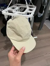 DongKing nuevo 5 paneles gorra de béisbol clásica corto gorra de béisbol de ala Taslon a prueba de salpicaduras de gorra de secado rápido factura plana de gran tamaño