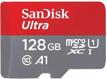 

SanDisk Ultra - Tarjeta microSDXC memory 128 GB with SD plug adapter, until reading speed 100 MB/s, class 10, A1