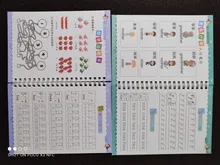 Libro de aprendizaje de números en inglés para niños, libro de arte para práctica de pintura, escritura de caligrafía, juguete de escritura en inglés, 4 libros