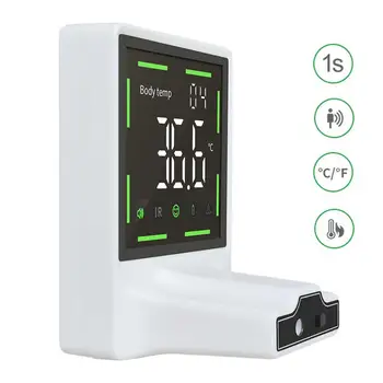 

Intelligent Infrared Temperature Gun Automatic Induction Wall Mounting Bracket Holding Non-contact Thermometer LED LCD Screen