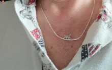 Collares de cadena de clavícula para gato, joyería de plata de ley 925 curvada con personalidad Simple, Animal bonito, para caminar, nueva moda, N090