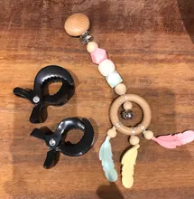 Bopoobo-Accesorios de gimnasio para bebés, lámpara de asiento de automóvil de juguete, pinzas de cochecito para enganchar, cubierta de Manta, Clips para morder, regalos, 2 uds.