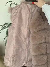 Vest Jacket Real-Fur-Coat Natural Winter Fashion Womens High-Quality Luxurious Fox-Fur