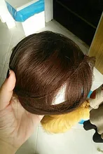 Flequillo de princesa para mujer, 100% de cabello humano Remy con Clip en el pelo Real