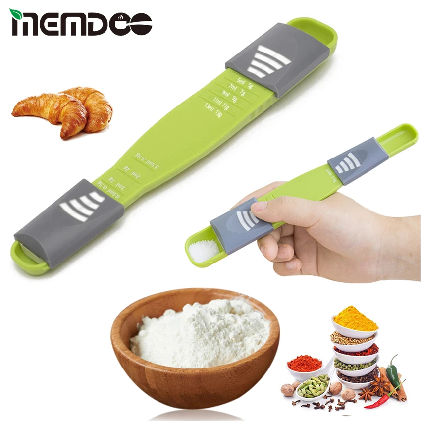 

MEMDOO 1pcs Measure Cup Double End Height Stools Adjustable Scale Measuring Spoons Measuring Spoon Baking Kitchen Tool