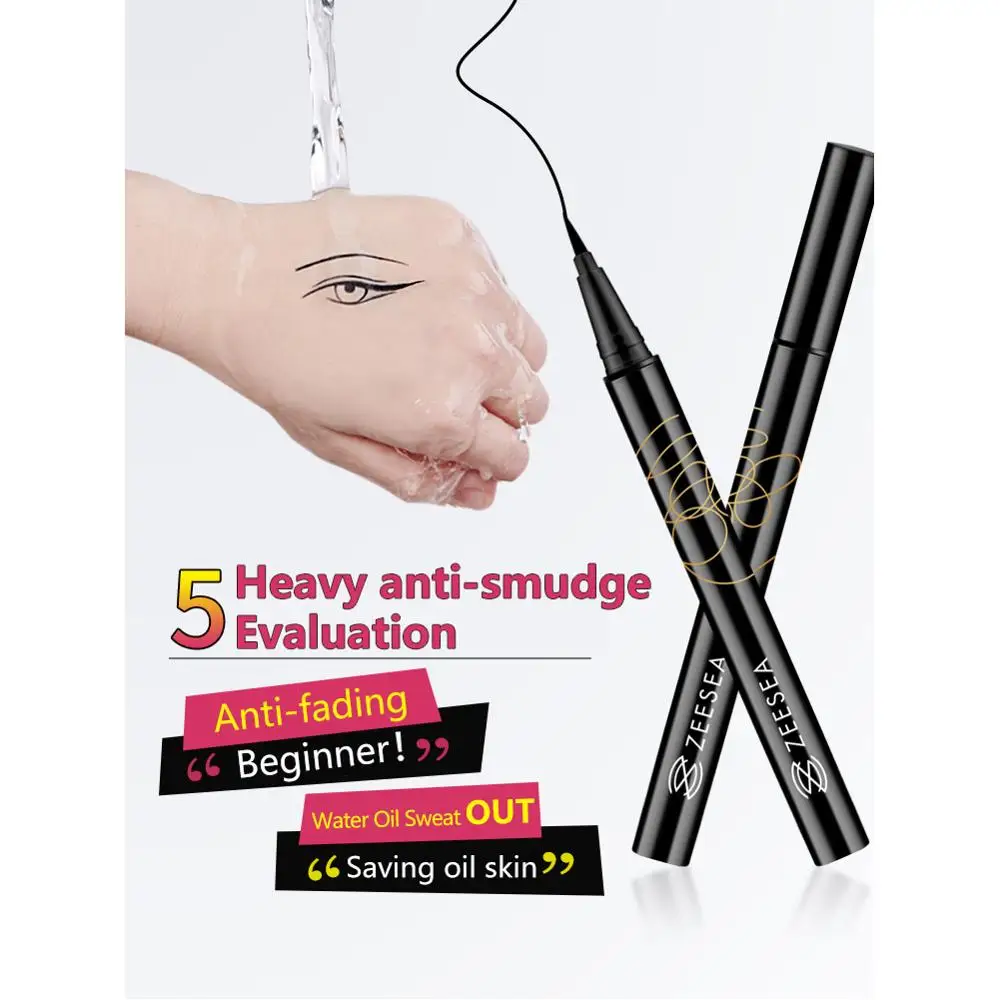 Preise Super Schwarz Wasserdicht Liquid Eyeliner Pencil Eye Liner Stift Dame Kosmetik Bilden Auge Marker Schönheit Essentials Eyeliner Kontur