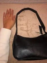 Bolso de piel sintética suave para mujer, bolsa de hombro pequeña de diseño a la moda, Color sólido Retro, Color púrpura