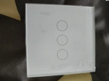 Wall-Lamp Light-Switch Glass-Panel Crystal 1gang Single-Control UBARO White Standard