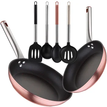 

Juego de sauce pans BERGNER 20,30cm in aluminum wrought with 4 set kitchen supplies in nylon collection Neon rose