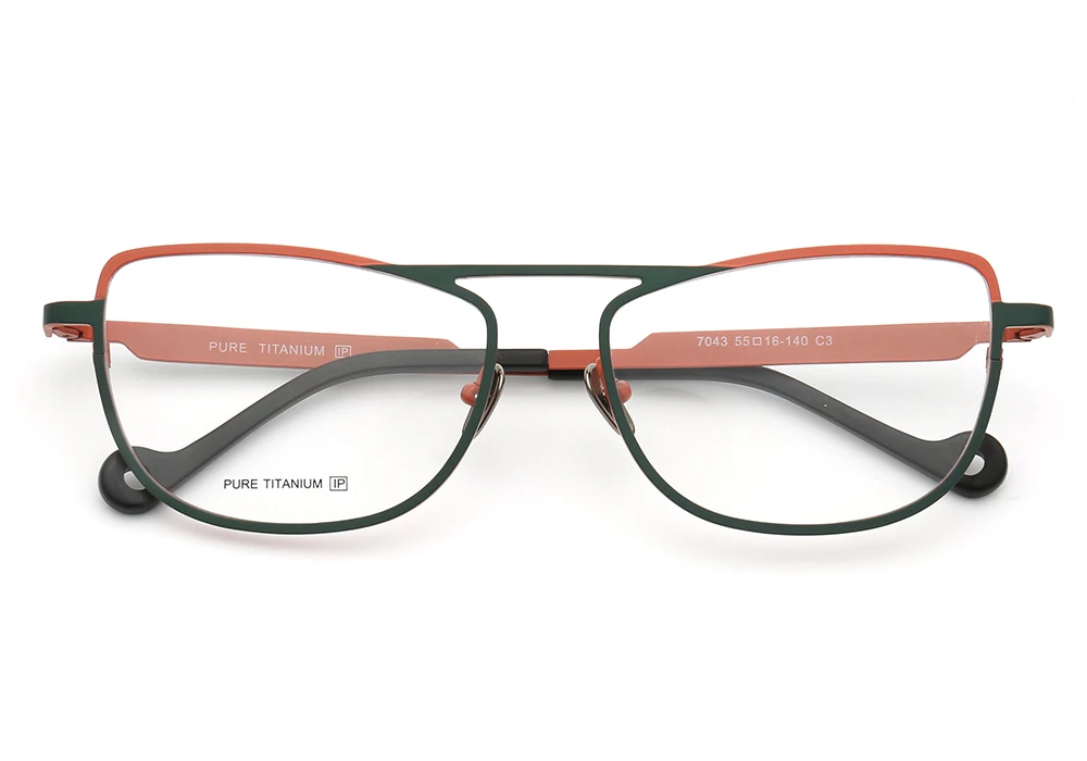 Женские квадратные Классические Легкие очки Cateye с бабочкой из чистого титана, повседневные модные очки с оправой фиолетового цвета по рецепту - Цвет оправы: C3