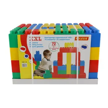 

Stacking Blocks wader Constructor \"XXL\", 72 element + connector (72 item) toys for children for kids game constructor blocks toys for boys and girls
