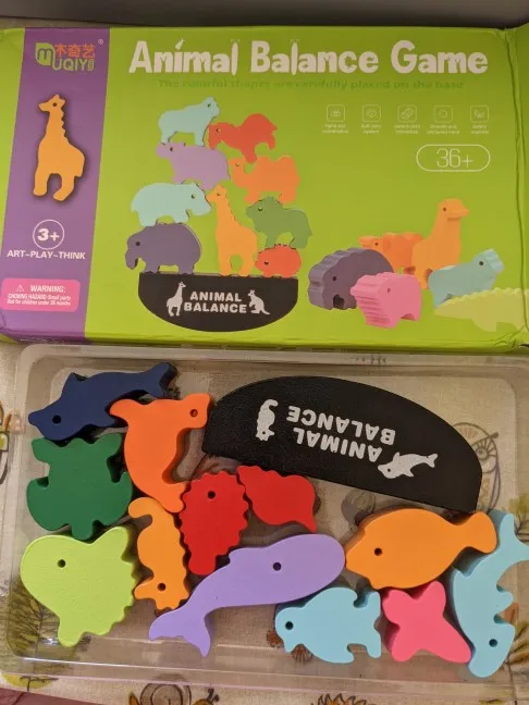 Wooden Dinosaur, Underwater and Wildlife Stacking Puzzle Toy for Kids, 3 pack photo review
