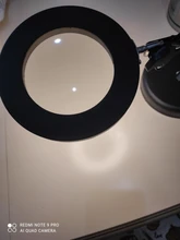 Lámpara de escritorio de lupa plegable profesional, luz LED de lectura con tres modos de atenuación, fuente de alimentación USB, 5 aumentos