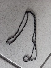 Cadena de bolas de acero inoxidable para colgante, collar de Rolo, resistente al agua, color negro, ancho de 1,5mm-4,5mm, venta al por mayor