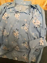 Blouse Shirt Work-Wear Turn-Down-Collar Casual Tops Long-Sleeve Chiffon Elegant Plus-Size