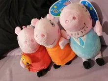 Nueva marca de 2 unids/set Peppa cerdo George dinosaurio de familia de osos fiesta muñecos de peluche de juguete para los niños regalo de Navidad