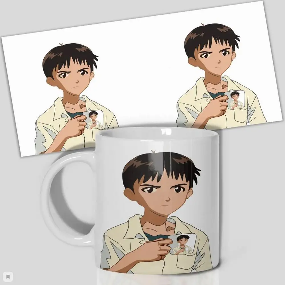 Mug &quotanime. Neon Genesis Evangelion. Shinji Ikari with a mug &quot&quot sindzy mug&quot | Дом и сад