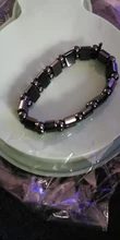 Pulsera magnética elástica de cuentas sencillas, brazalete de cuentas negras, joyería de salud