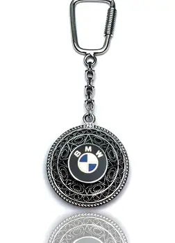 

925 sterling unisex BMW emblem 33mm keychain key ring silver color men car gift souvenirs