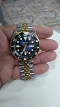 Miuksi-Reloj de mano verde superluminoso, plateado y dorado, movimiento NH35 NH36