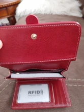 Cartera de piel auténtica de alta calidad para mujer, billetera pequeña RFID antirrobo, tarjetero, monedero, a la moda