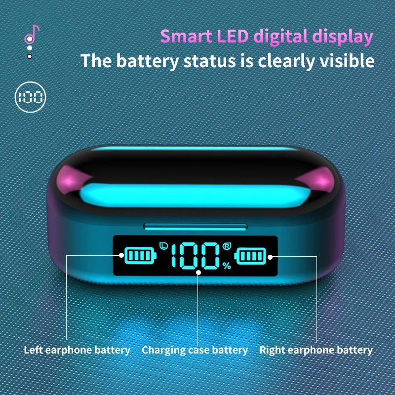 Беспроводные наушники TWS Bluetooth 5 1 с микрофоном спортивная водонепроницаемая