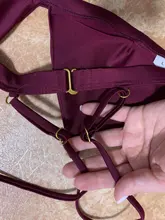 Bikini unicolor de 9 colores para mujer, traje de baño Push Up de cintura baja con cuello Halter de dos piezas, ropa de baño para mujer 2021