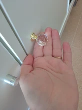 NAIERDI 20mm/30mm/40 diamante redondo mm cristal perillas de vidrio armario tiradores de cajón perillas Manijas para gabinete de la manija de los muebles