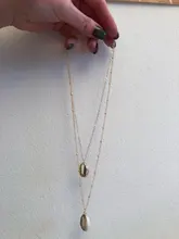 Tocona-collar con colgante de concha de verano para mujeres, cadena de oro para mujeres, Gargantilla ajustable, accesorios de playa, B07303