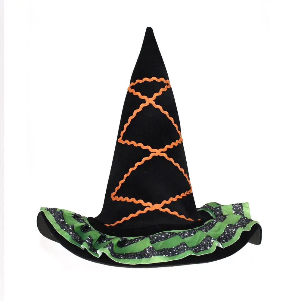 Black Green Роскошный детский костюм колдуньи для Хэллоуина - Цвет: Black Green