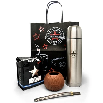 

Gift Set Reserva del Che mini torpedo de Cuero, tea mate, art. TOR_NK_MINI
