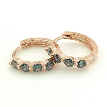 

Tiny Mystic Topaz Stone Silver Ring Earrings