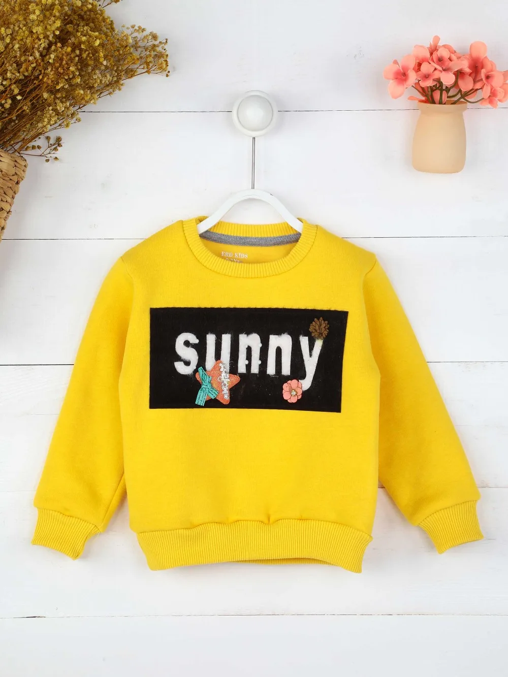 019-1722-001 Sarı Kışlık Kız Çocuk Sweatshirt (1)