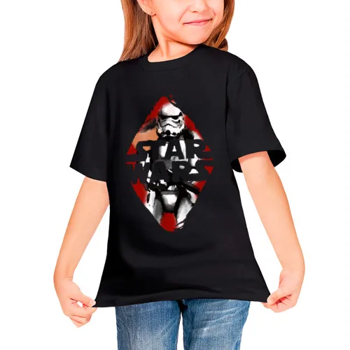 Детская футболка хлопок «Stormtrooper-officer» для мальчиков и девочек, Легкая футболка из хлопка с рисунком